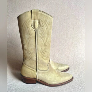 Toral Western Boots-Gold Glitter-Women’s 7.5 & 8.5-Boho-Sparkly-Festival-NEW-NIB